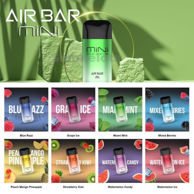 Air Bar Mini 5ML 2000 Puffs 600mAh Prefilled Nicotine Salt Disposable Device - Display of 10