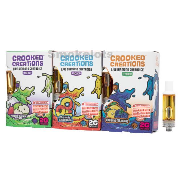 CROOKED CREATIONS LIVE DIAMOND CARTRIDGE 2G(Pack of 6)